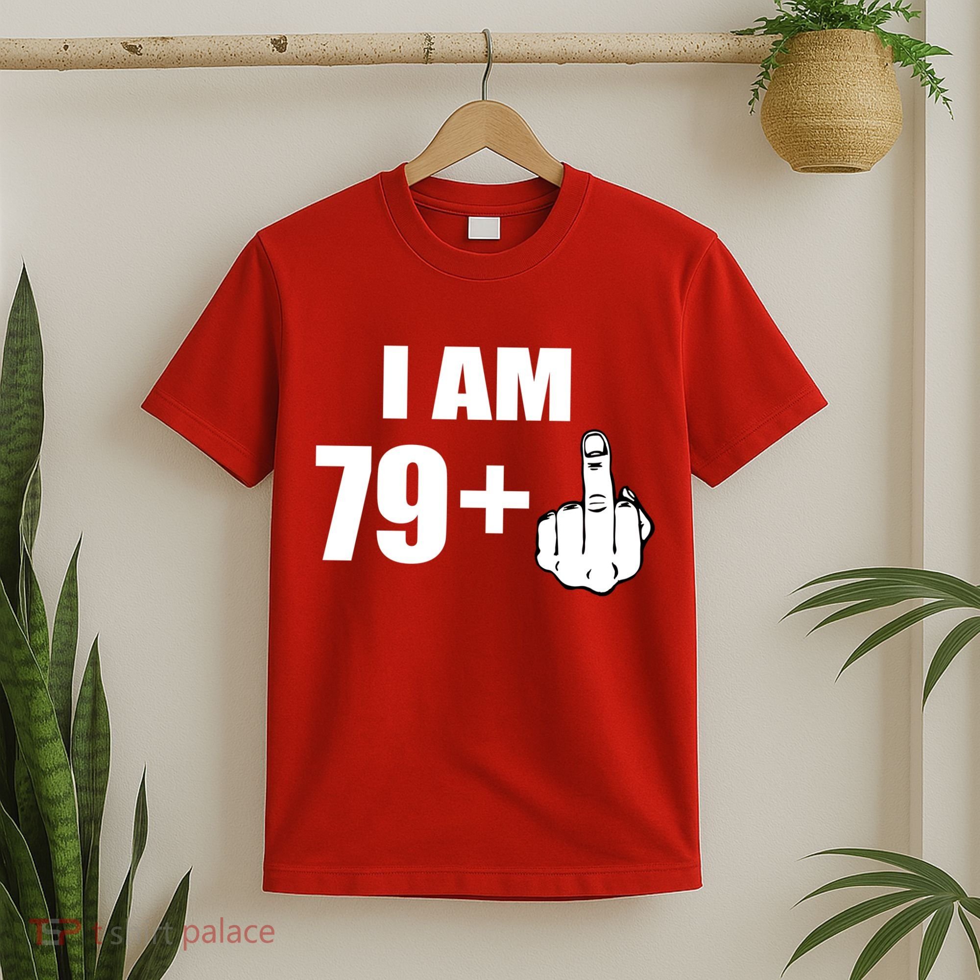 I Am 80 Middle Finger 80th Birthday Gift T-Shirt