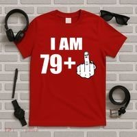 I Am 80 Middle Finger 80th Birthday Gift T-Shirt thumb 5