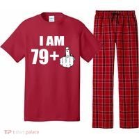 I Am 80 Middle Finger 80th Birthday Gift Pajama Set thumb 0