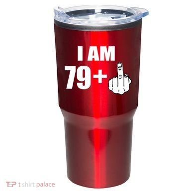 I Am 80 Middle Finger 80th Birthday Gift Tumbler