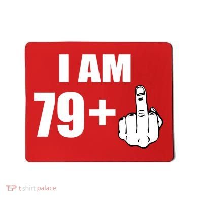 I Am 80 Middle Finger 80th Birthday Gift Mousepad