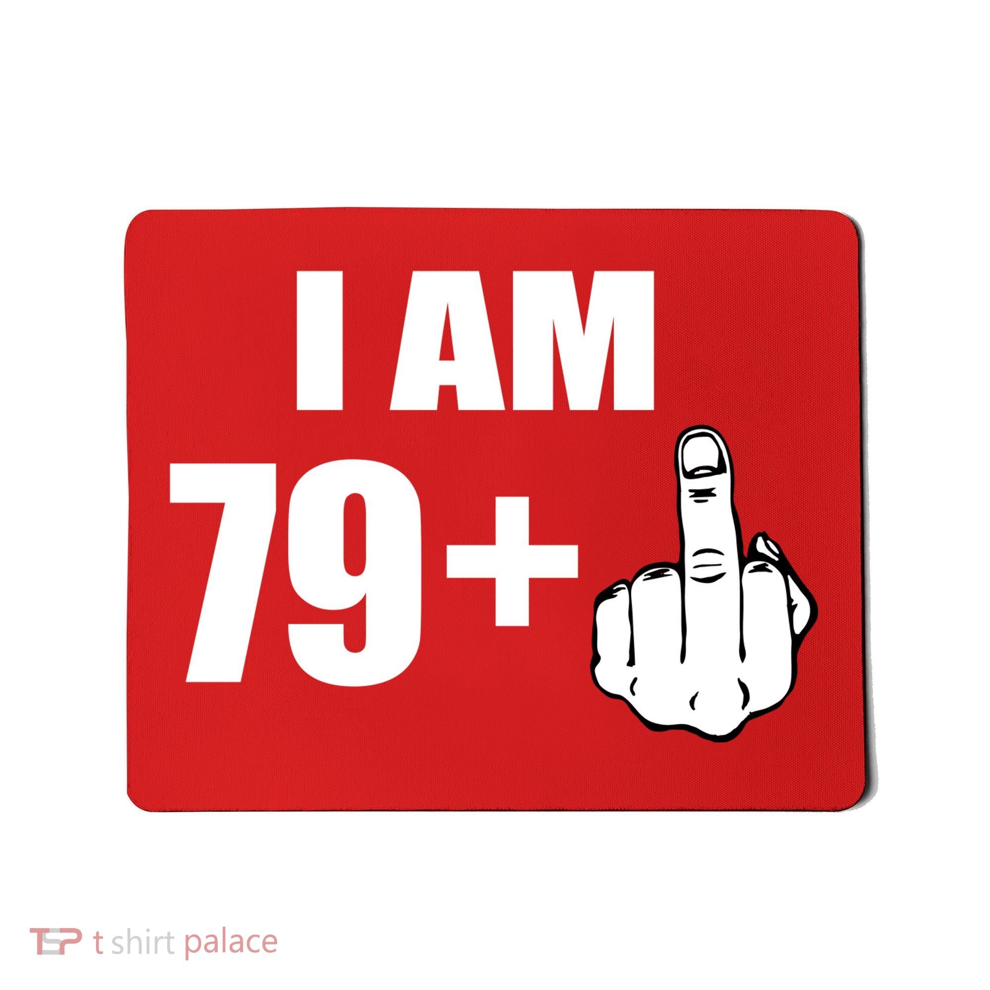 I Am 80 Middle Finger 80th Birthday Gift Mousepad