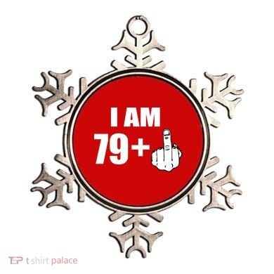 I Am 80 Middle Finger 80th Birthday Gift Ornament