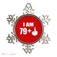 I Am 80 Middle Finger 80th Birthday Gift Ornament thumb 0
