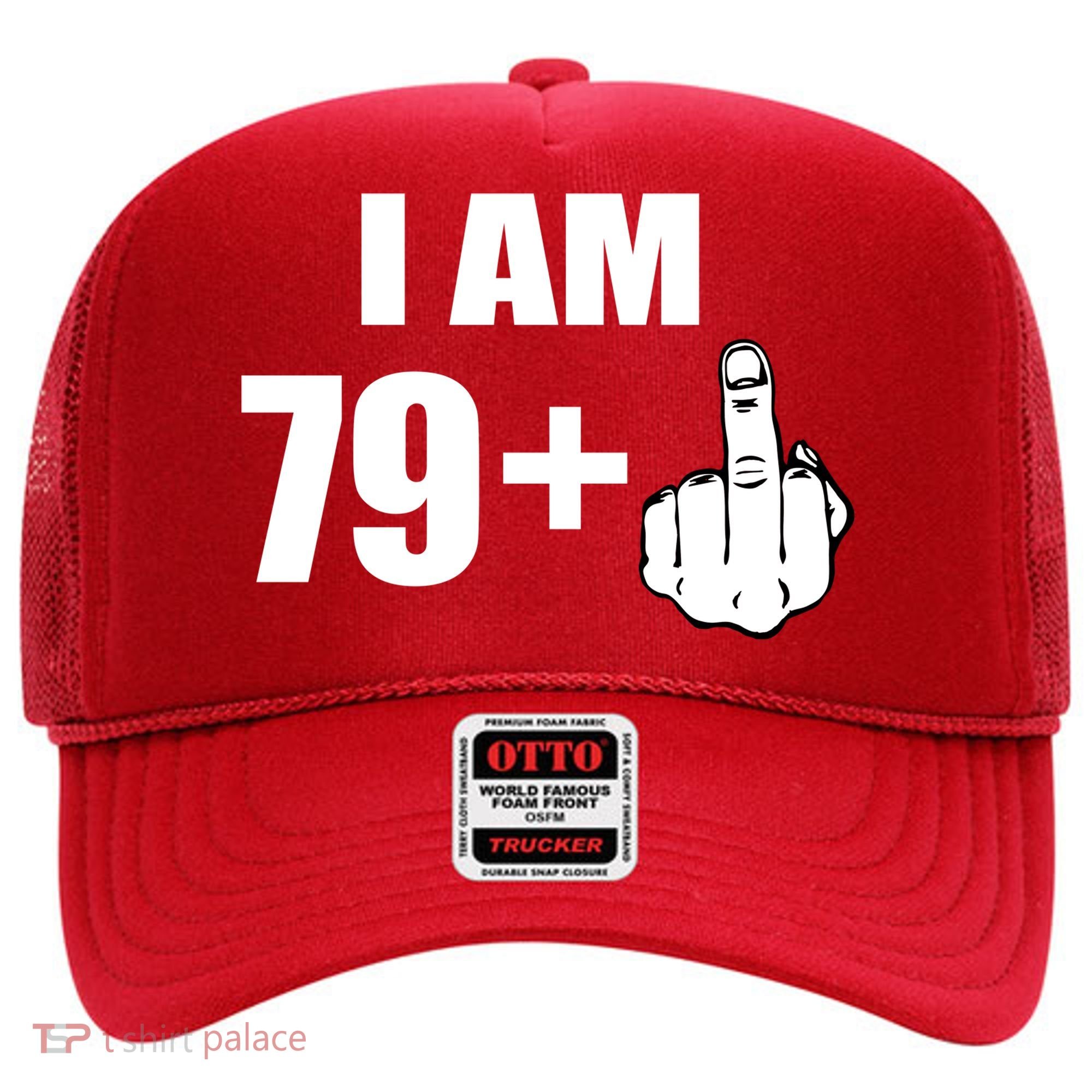 I Am 80 Middle Finger 80th Birthday Gift Hat
