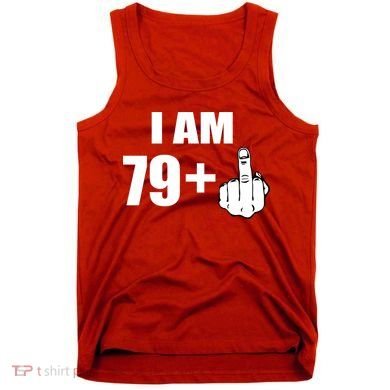 I Am 80 Middle Finger 80th Birthday Gift Tank Top