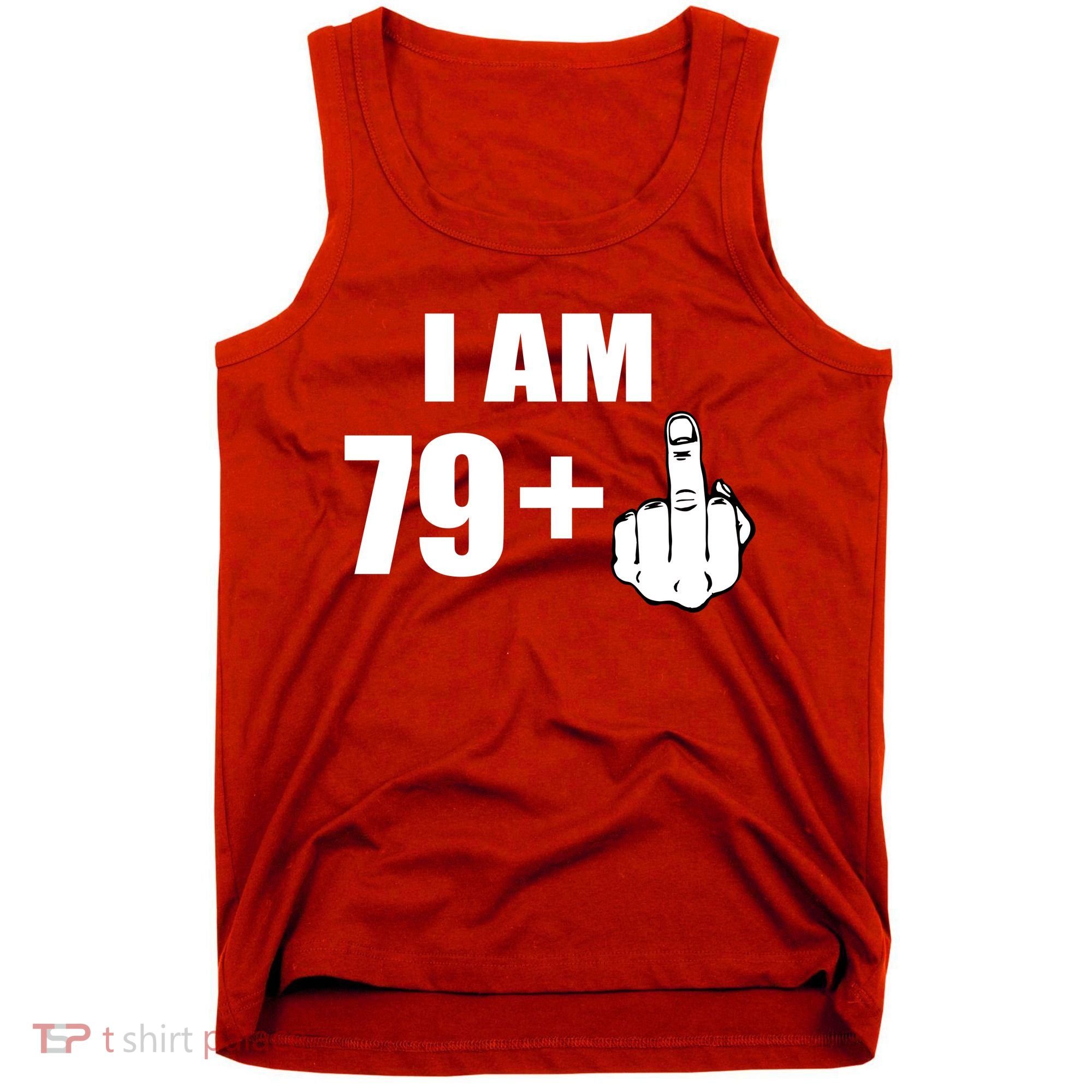 I Am 80 Middle Finger 80th Birthday Gift Tank Top