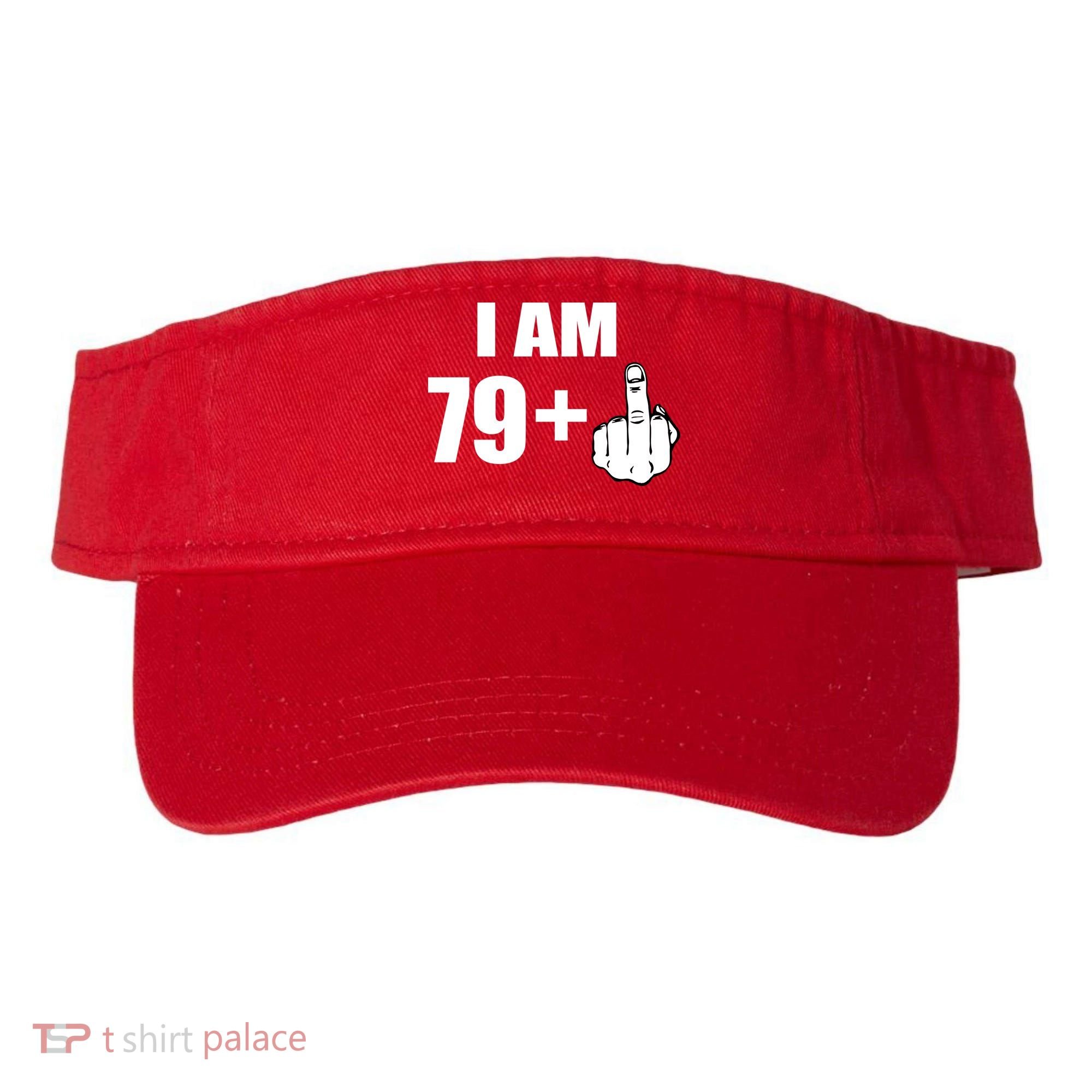 I Am 80 Middle Finger 80th Birthday Gift Visor