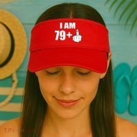 I Am 80 Middle Finger 80th Birthday Gift Visor thumb 2