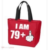 I Am 80 Middle Finger 80th Birthday Gift Tote Bag thumb 3