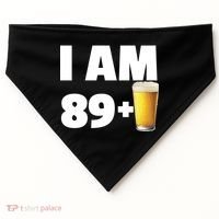 I Am 89 Plus Beer 90th Birthday USA-Made Doggie Bandana thumb 0