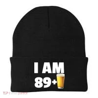 I Am 89 Plus Beer 90th Birthday Beanie thumb 0