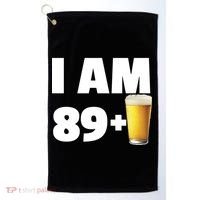 I Am 89 Plus Beer 90th Birthday Golf Towel thumb 0