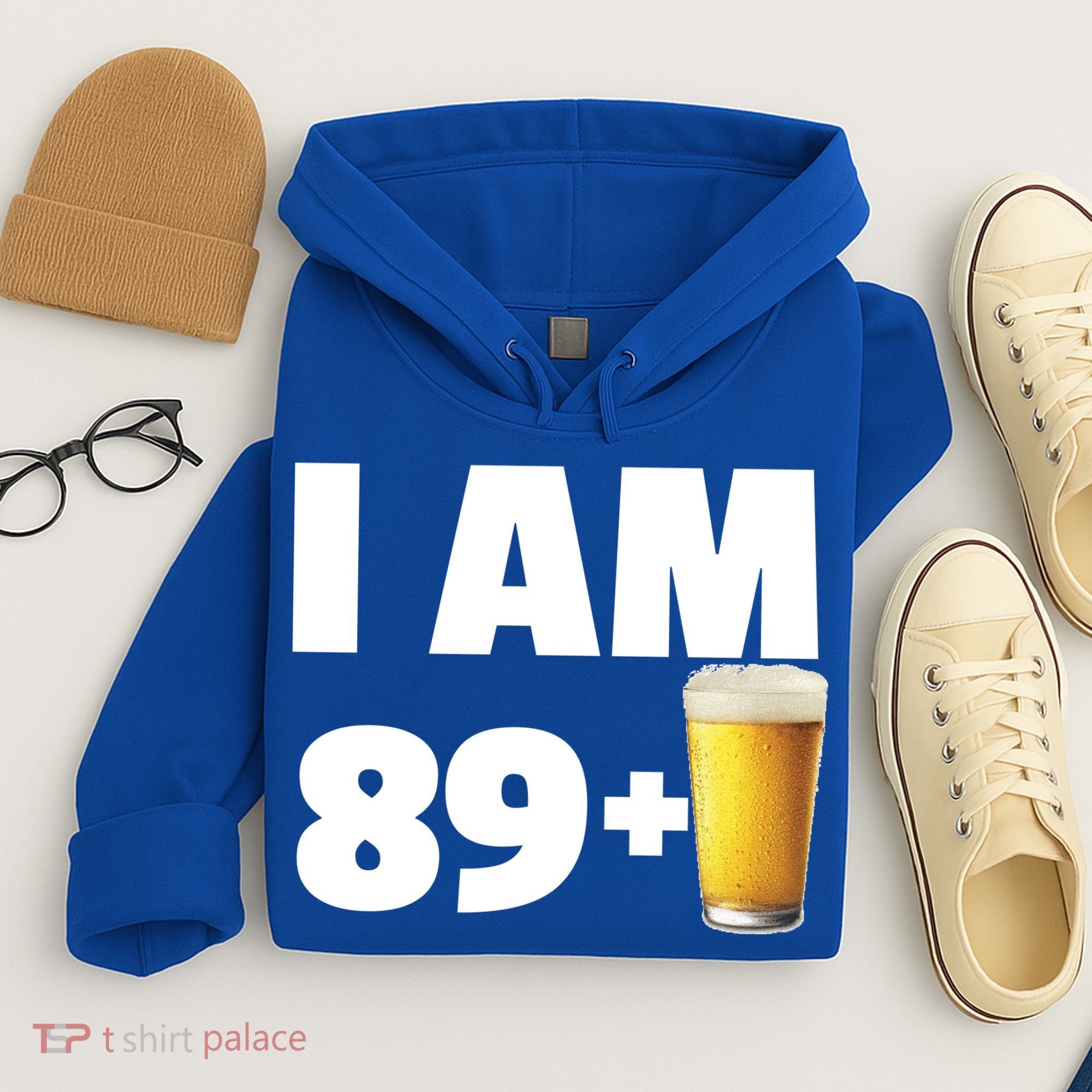 I Am 89 Plus Beer 90th Birthday Hoodie