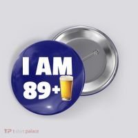 I Am 89 Plus Beer 90th Birthday Button thumb 0