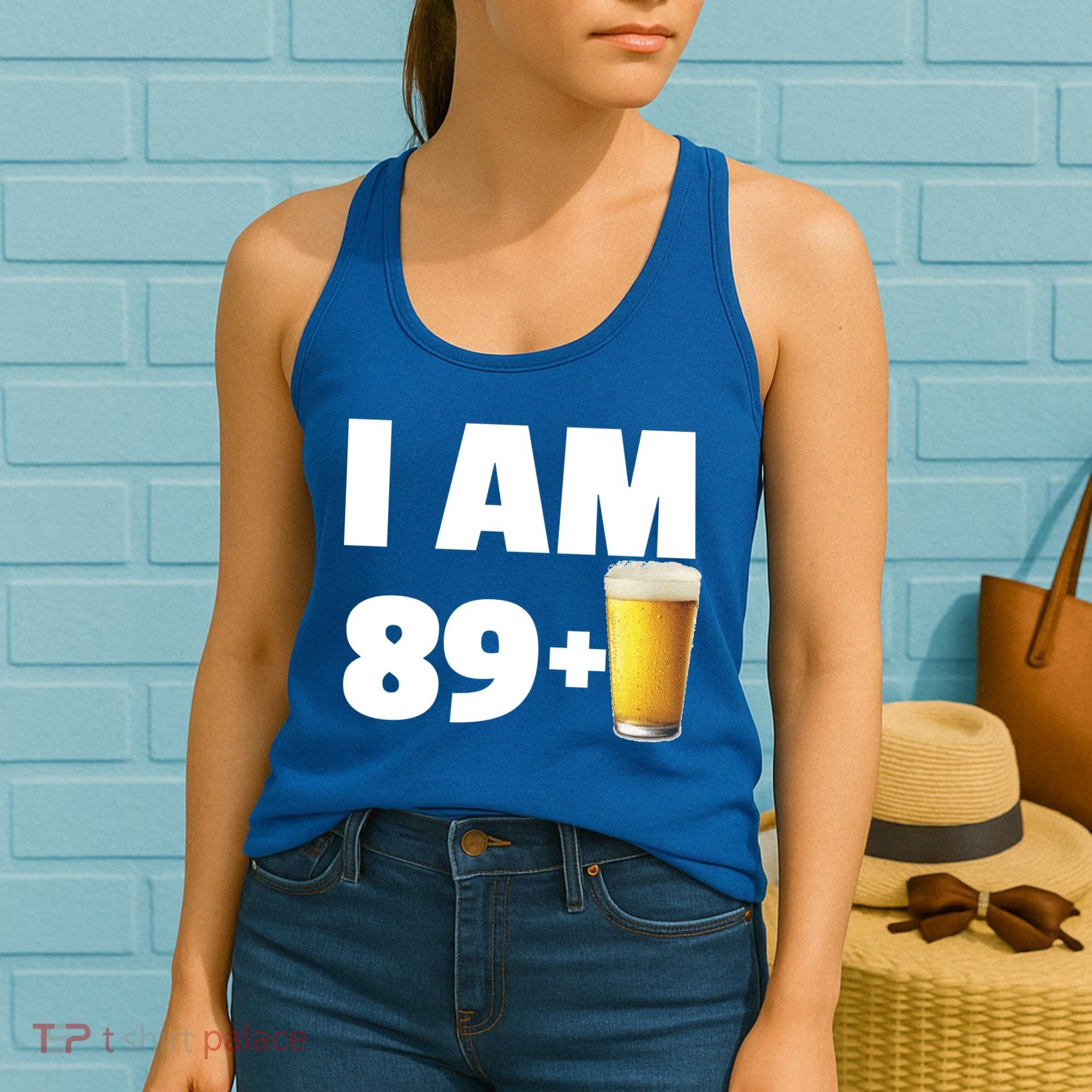 I Am 89 Plus Beer 90th Birthday Women's Tank Top