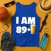 I Am 89 Plus Beer 90th Birthday Tank Top thumb 4