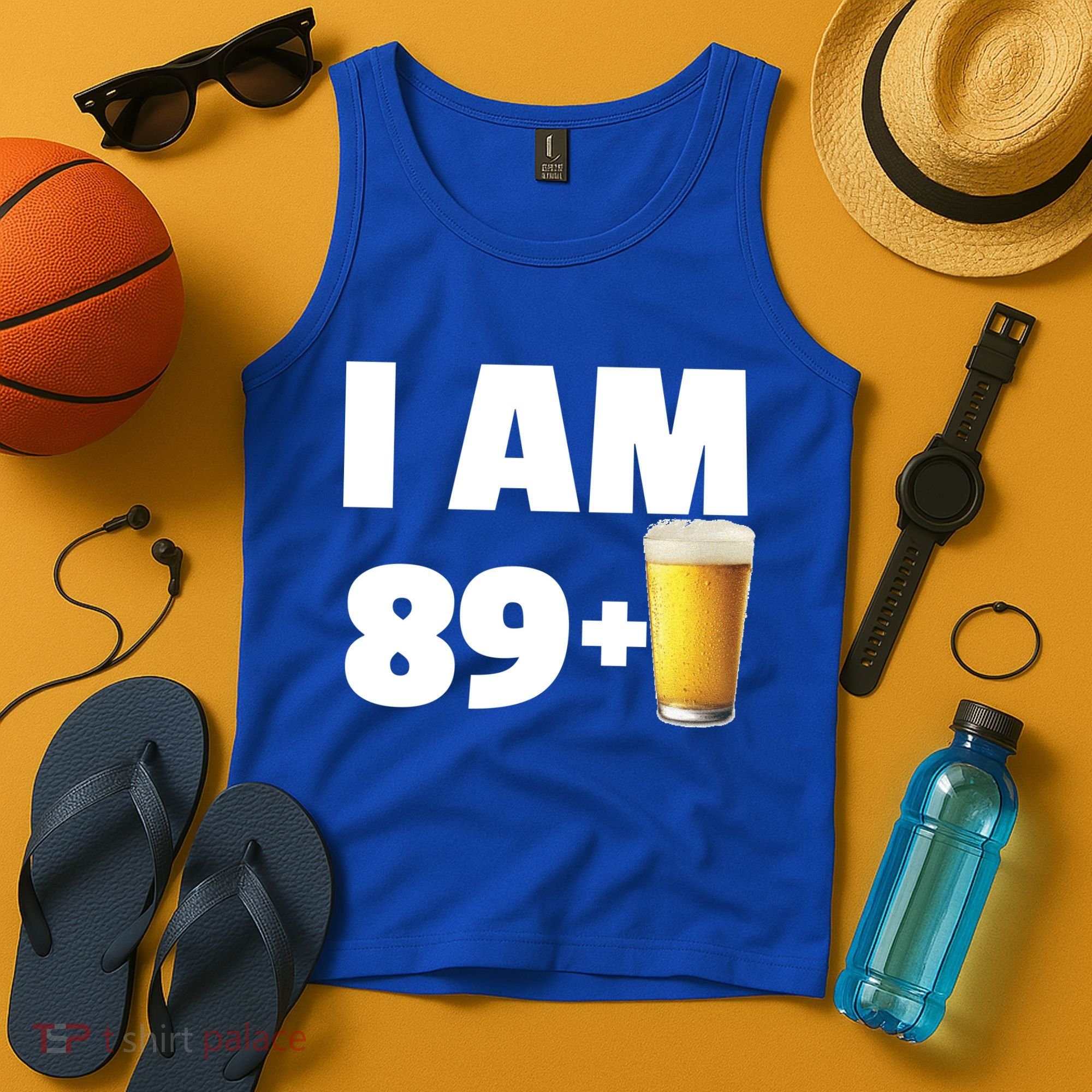 I Am 89 Plus Beer 90th Birthday Tank Top