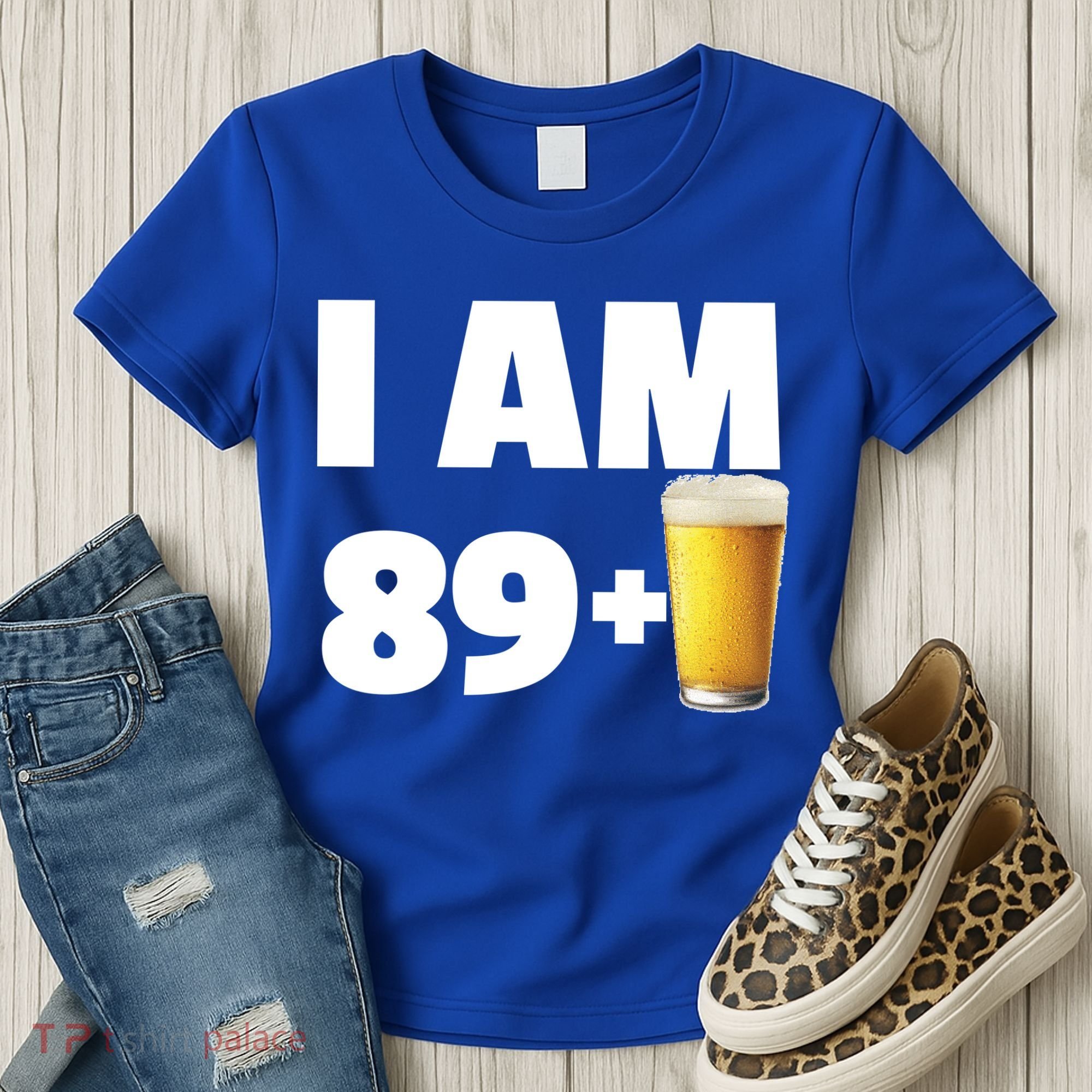 I Am 89 Plus Beer 90th Birthday Women's T-Shirt