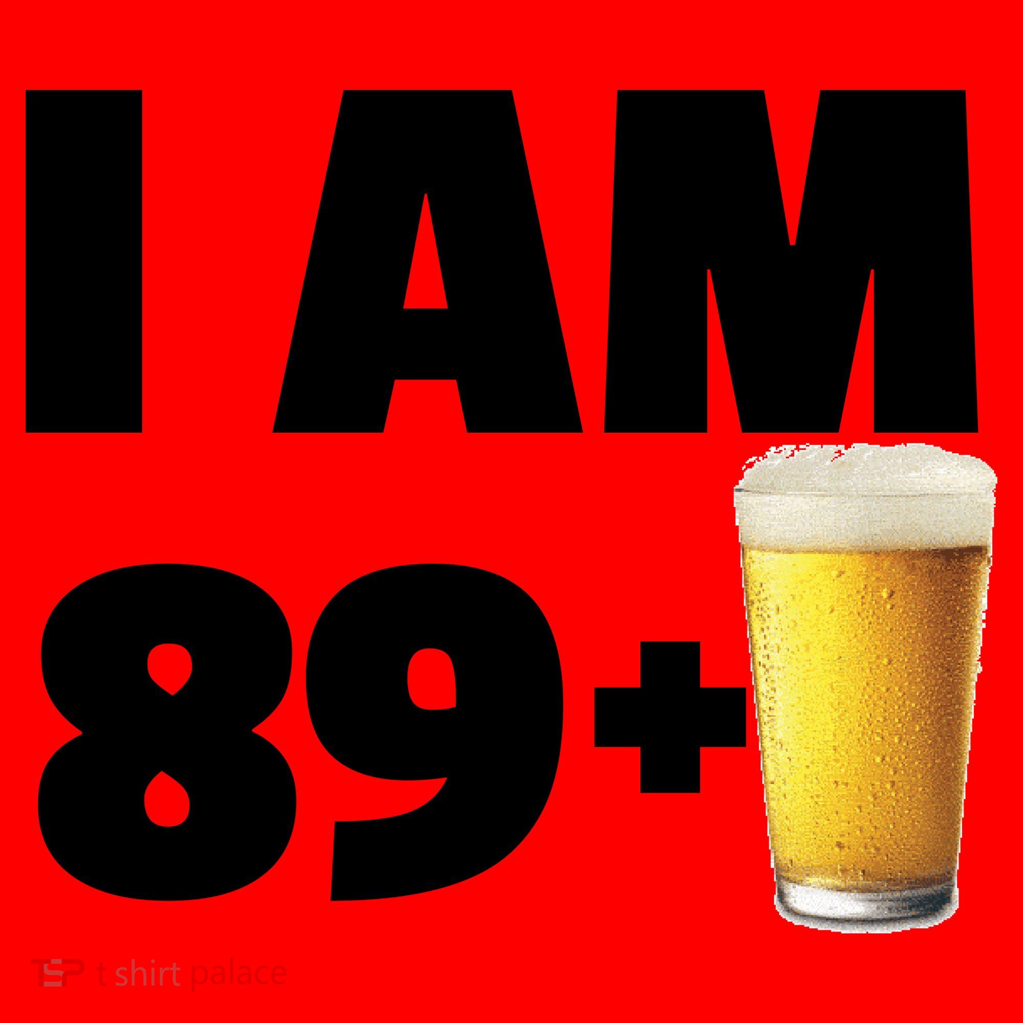 I Am 89 Plus Beer 90th Birthday Santa Hat