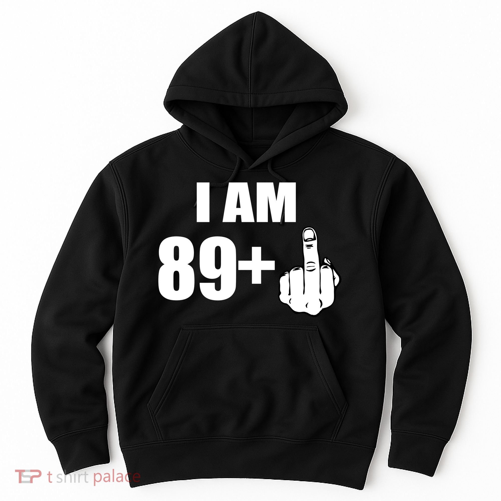 I Am 90 Middle Finger Funny 90th Birthday Gift Hoodie