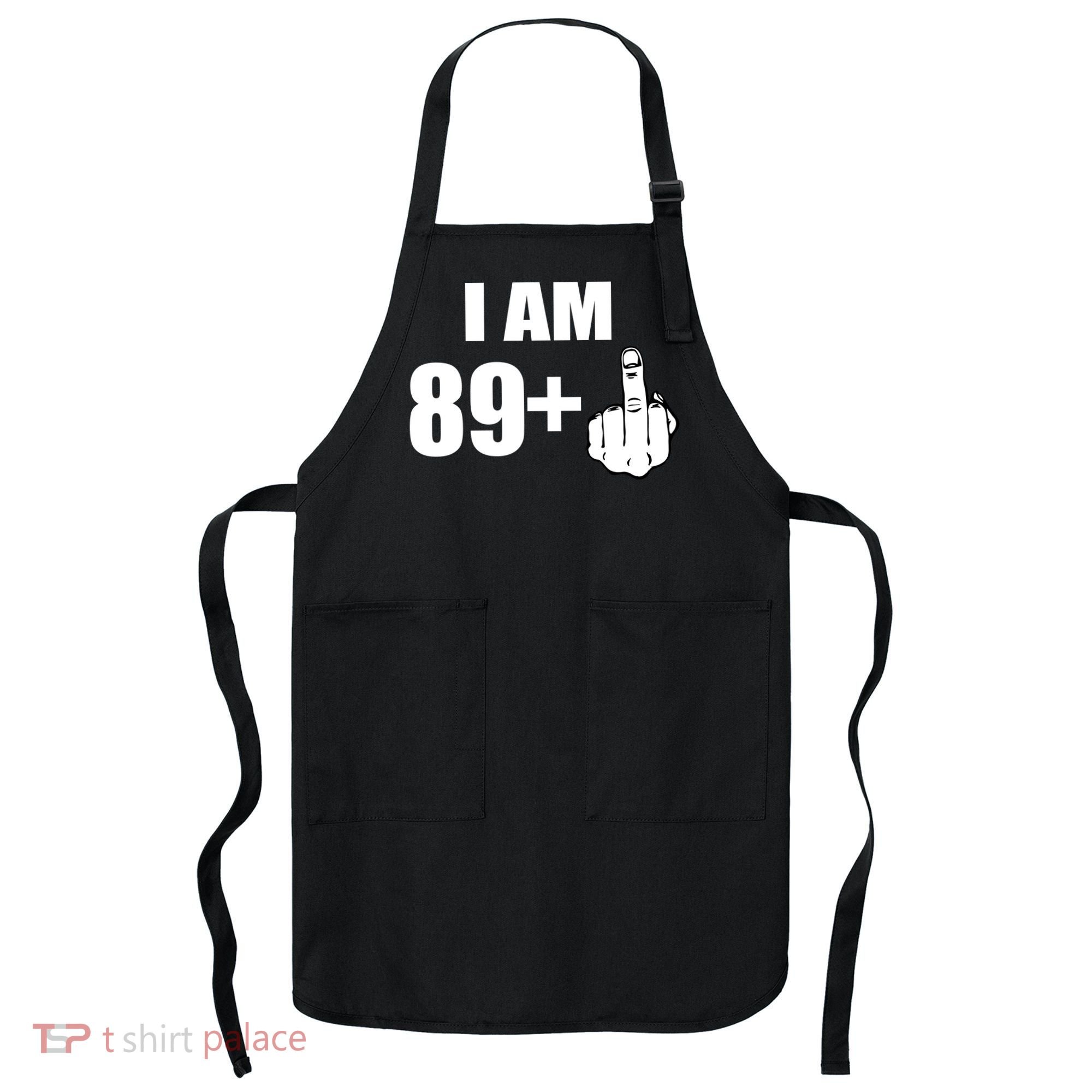 I Am 90 Middle Finger Funny 90th Birthday Gift Apron