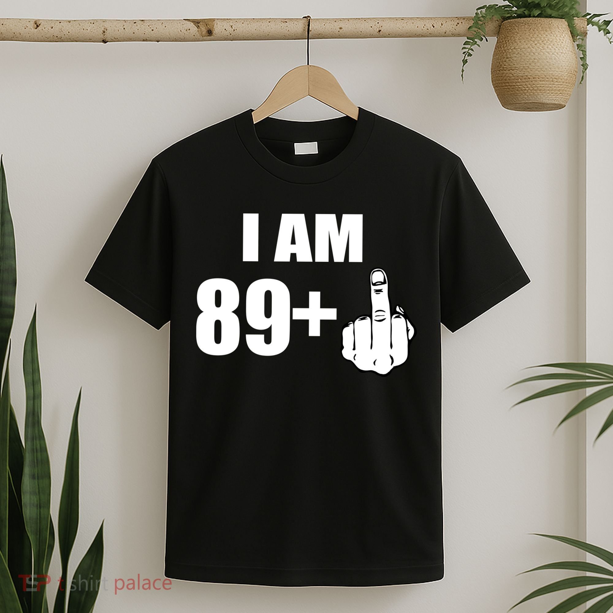 I Am 90 Middle Finger Funny 90th Birthday Gift T-Shirt