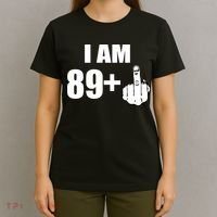 I Am 90 Middle Finger Funny 90th Birthday Gift T-Shirt thumb 4