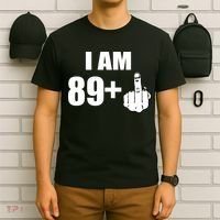 I Am 90 Middle Finger Funny 90th Birthday Gift T-Shirt thumb 6
