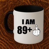 I Am 90 Middle Finger Funny 90th Birthday Gift Coffee Mug thumb 2