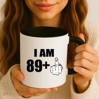 I Am 90 Middle Finger Funny 90th Birthday Gift Coffee Mug thumb 3
