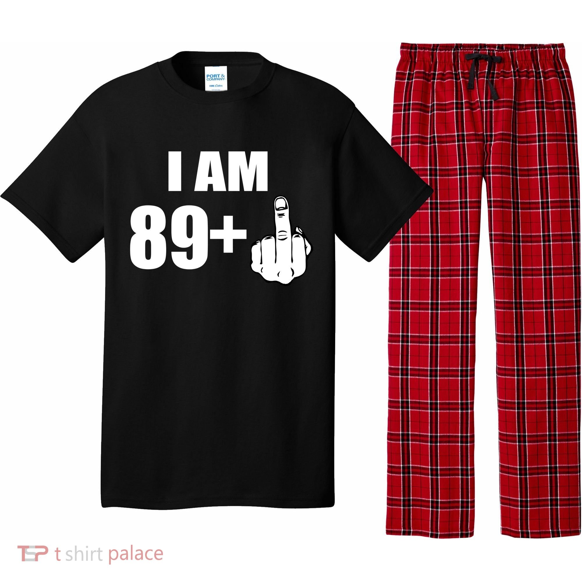 I Am 90 Middle Finger Funny 90th Birthday Gift Pajama Set