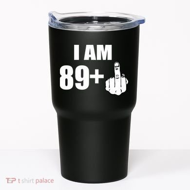 I Am 90 Middle Finger Funny 90th Birthday Gift Tumbler