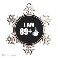 I Am 90 Middle Finger Funny 90th Birthday Gift Ornament thumb 0