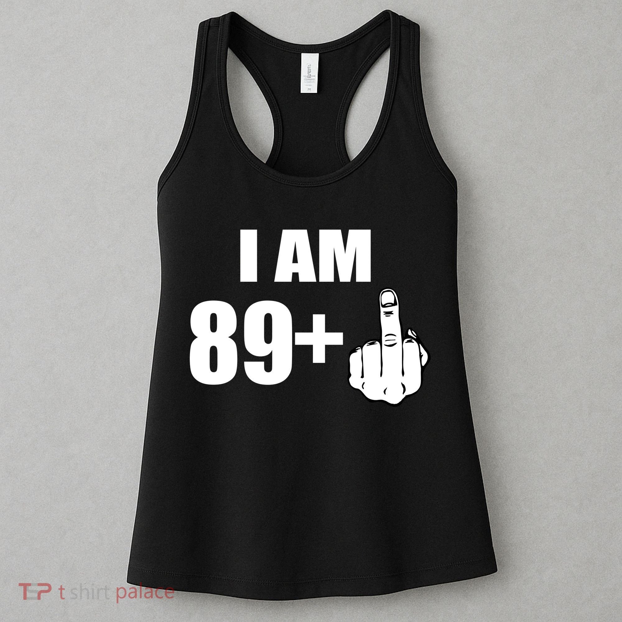 I Am 90 Middle Finger Funny 90th Birthday Gift Women's Tank Top
