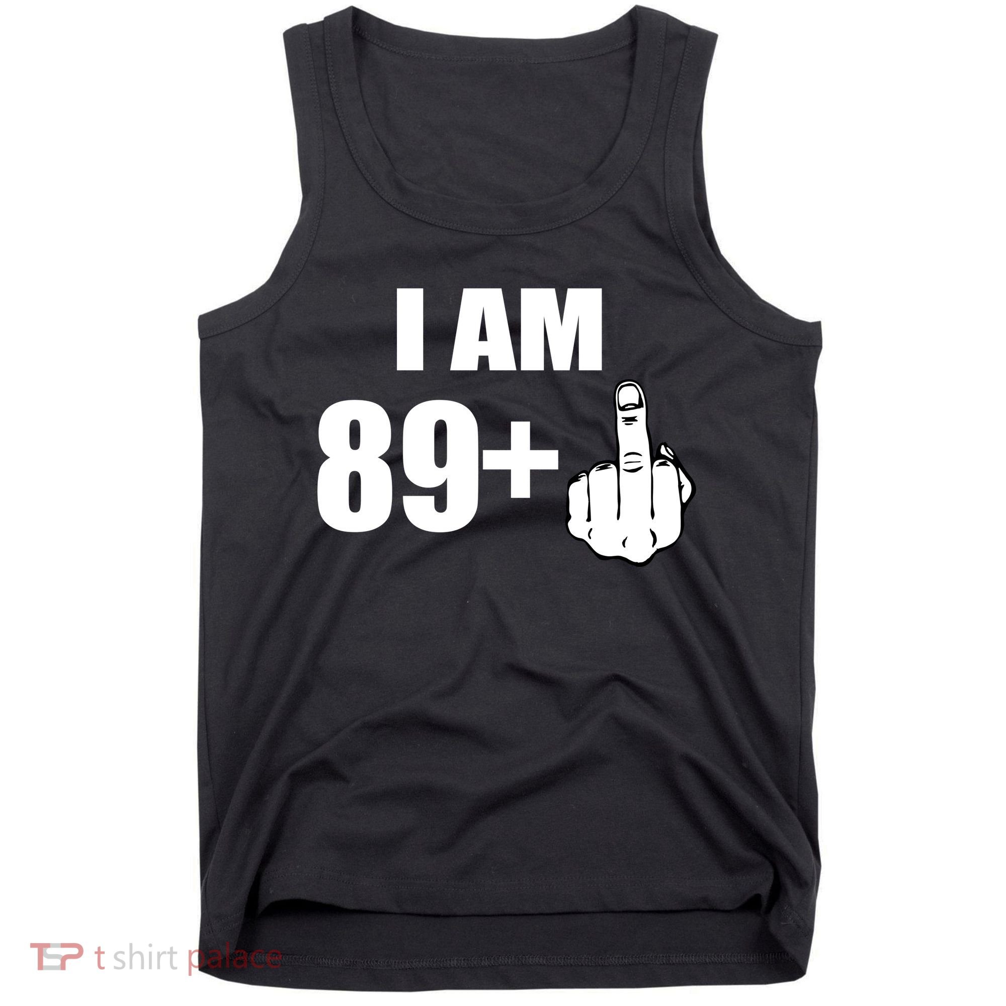 I Am 90 Middle Finger Funny 90th Birthday Gift Tank Top