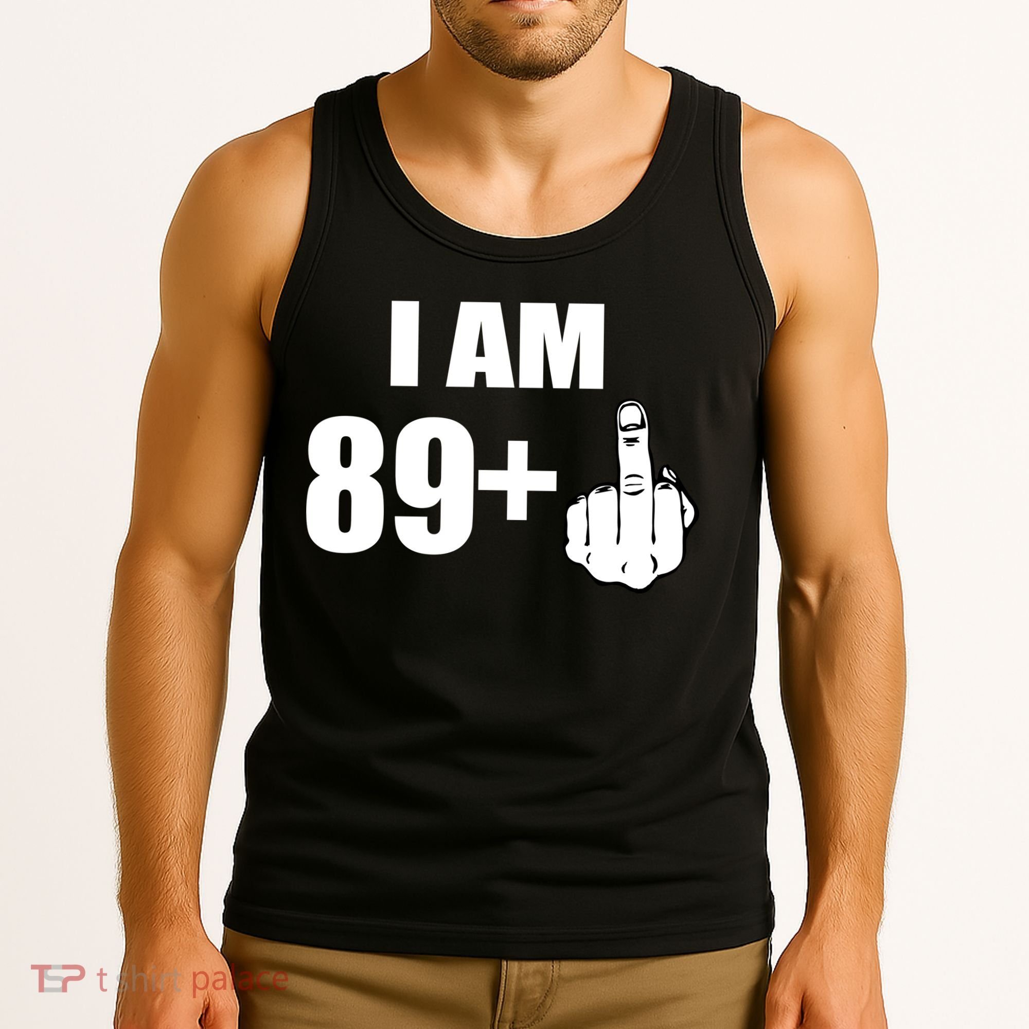 I Am 90 Middle Finger Funny 90th Birthday Gift Tank Top