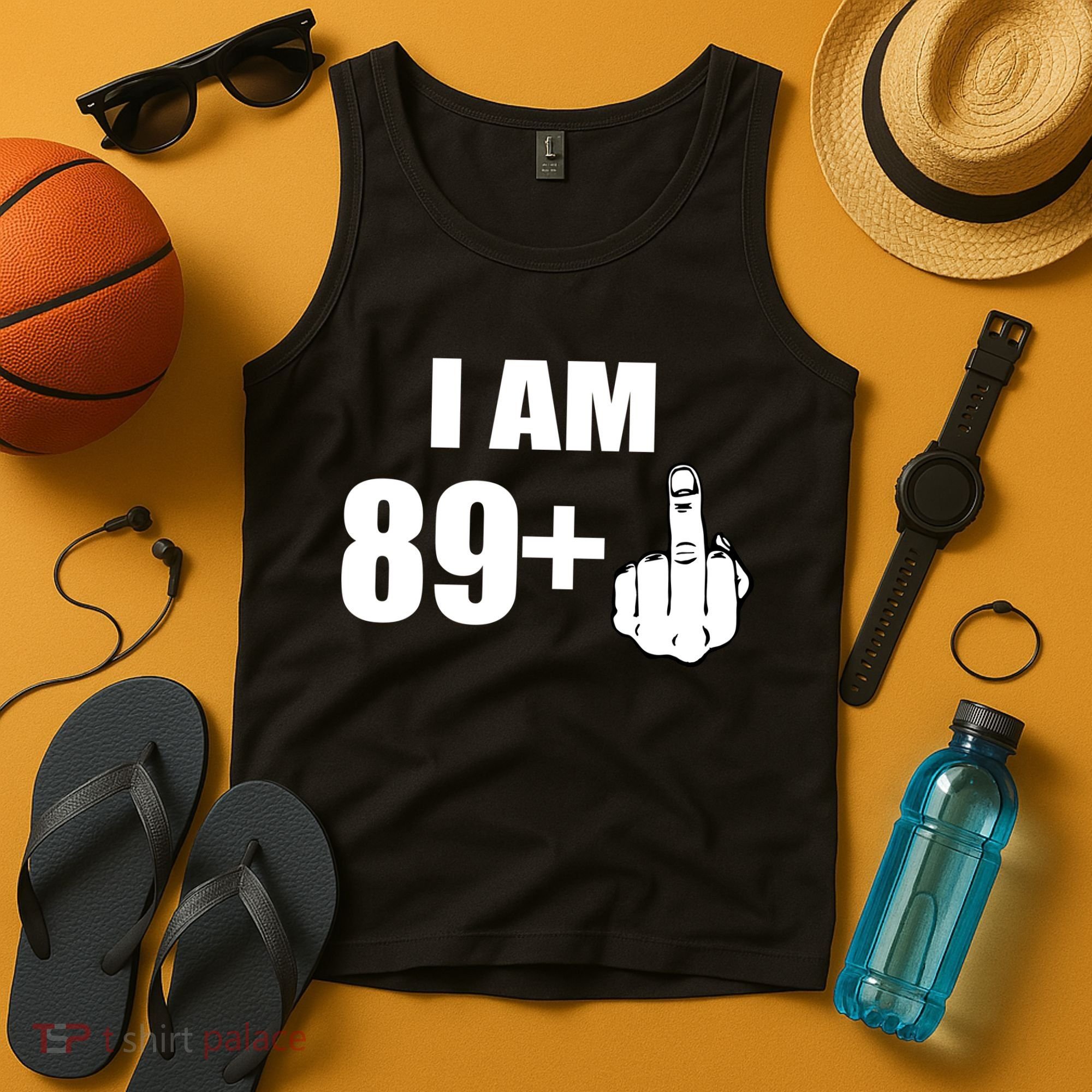 I Am 90 Middle Finger Funny 90th Birthday Gift Tank Top