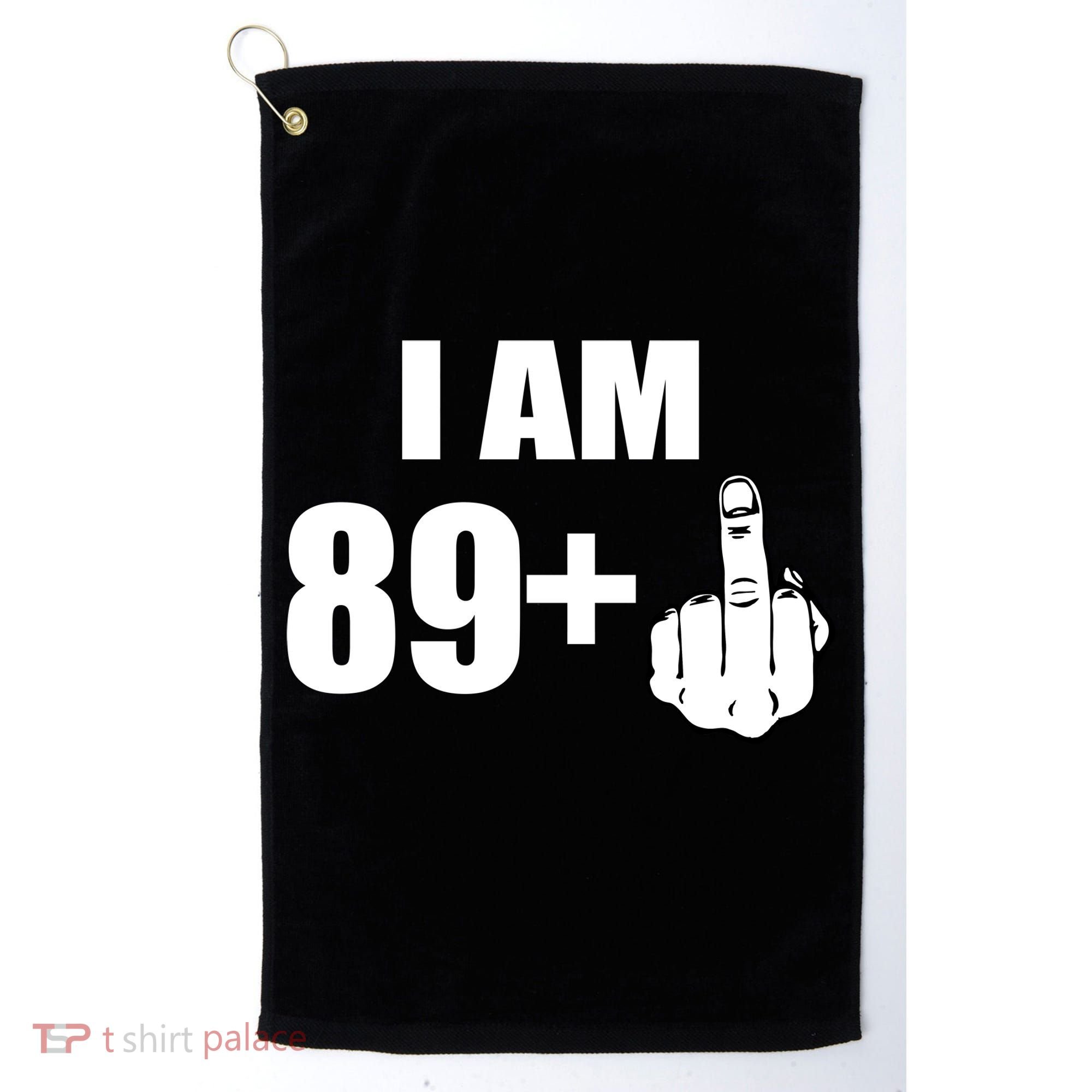 I Am 90 Middle Finger Funny 90th Birthday Gift Golf Towel