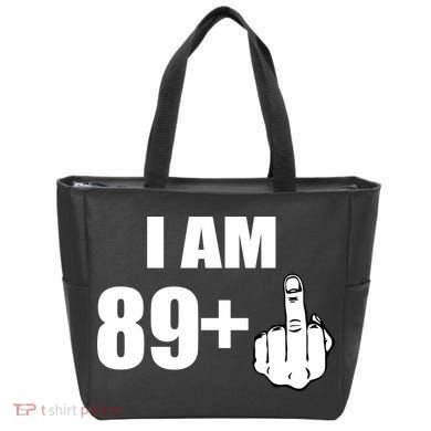 I Am 90 Middle Finger Funny 90th Birthday Gift Tote Bag