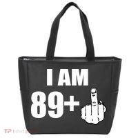 I Am 90 Middle Finger Funny 90th Birthday Gift Tote Bag thumb 0
