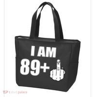 I Am 90 Middle Finger Funny 90th Birthday Gift Tote Bag thumb 3