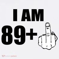 I Am 90 Middle Finger Funny 90th Birthday Gift Garment-Dyed Sweatshirt thumb 2
