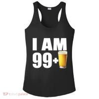 I Am 99 Plus Beer 100th Birthday Ladies PosiCharge Competitor Racerback Tank thumb 0