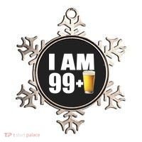 I Am 99 Plus Beer 100th Birthday Ornament thumb 0