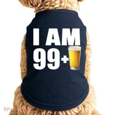 I Am 99 Plus Beer 100th Birthday Doggie Tank