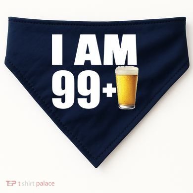 I Am 99 Plus Beer 100th Birthday USA-Made Doggie Bandana
