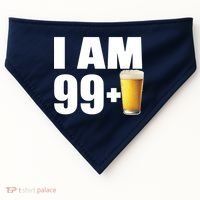 I Am 99 Plus Beer 100th Birthday USA-Made Doggie Bandana thumb 0
