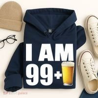 I Am 99 Plus Beer 100th Birthday Hoodie thumb 4