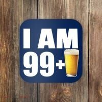 I Am 99 Plus Beer 100th Birthday Coaster thumb 0
